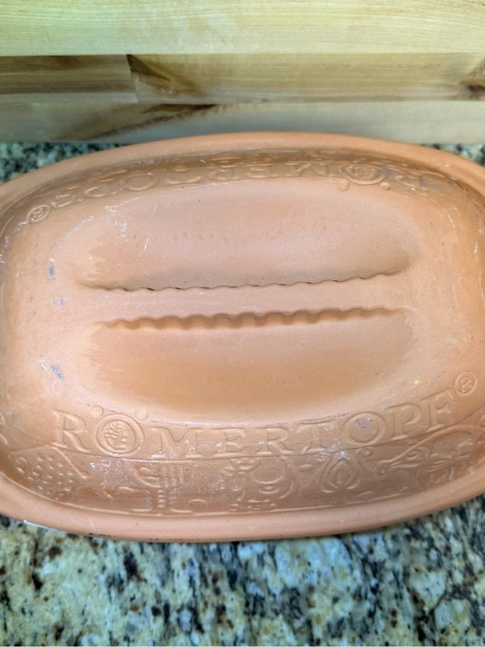 Vintage Romertopf Terracotta Clay Baker Roaster Unglazed Bay Keramik #111
